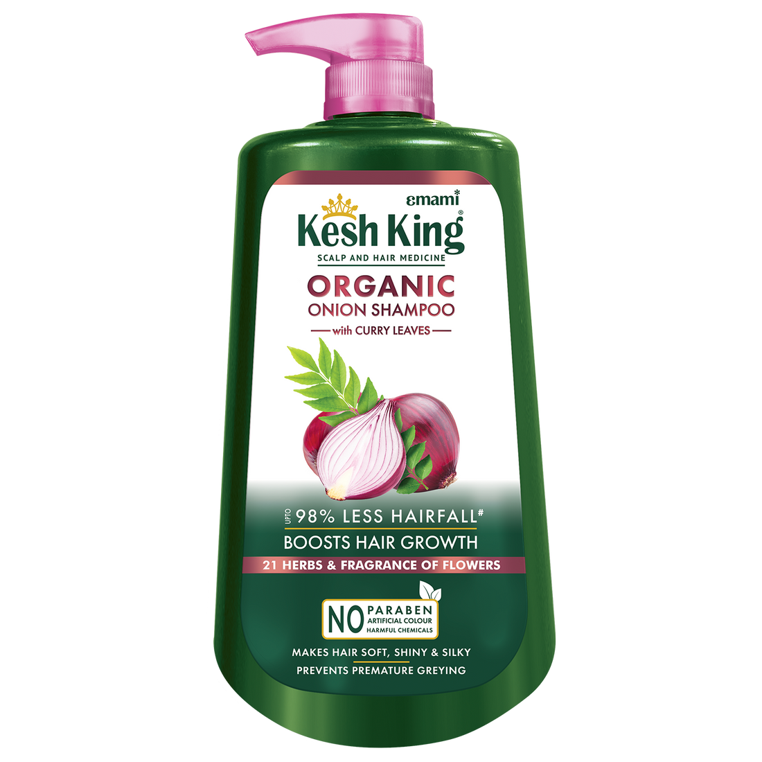 Kesh King Organic Onion Shampoo With Curry Leaves - 1L