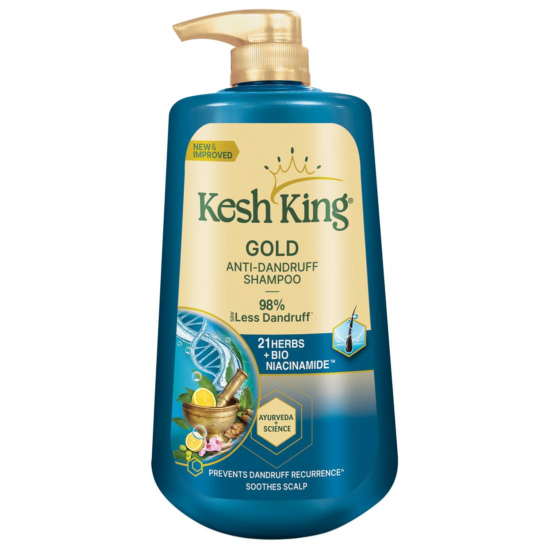 Kesh King Gold Anti-Dandruff Shampoo-1000 ml
