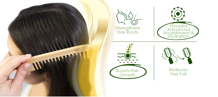 Women combing hair