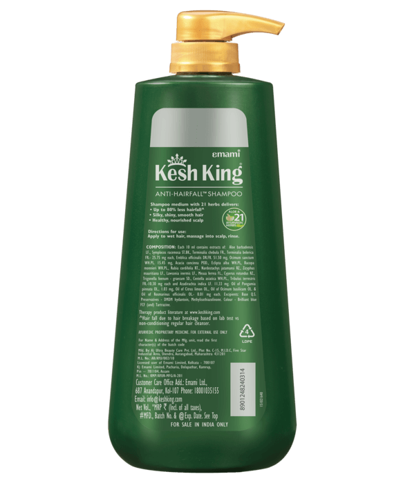 Kesh King Ayurvedic Anti Hair Fall Shampoo 600ML - Pack of 2