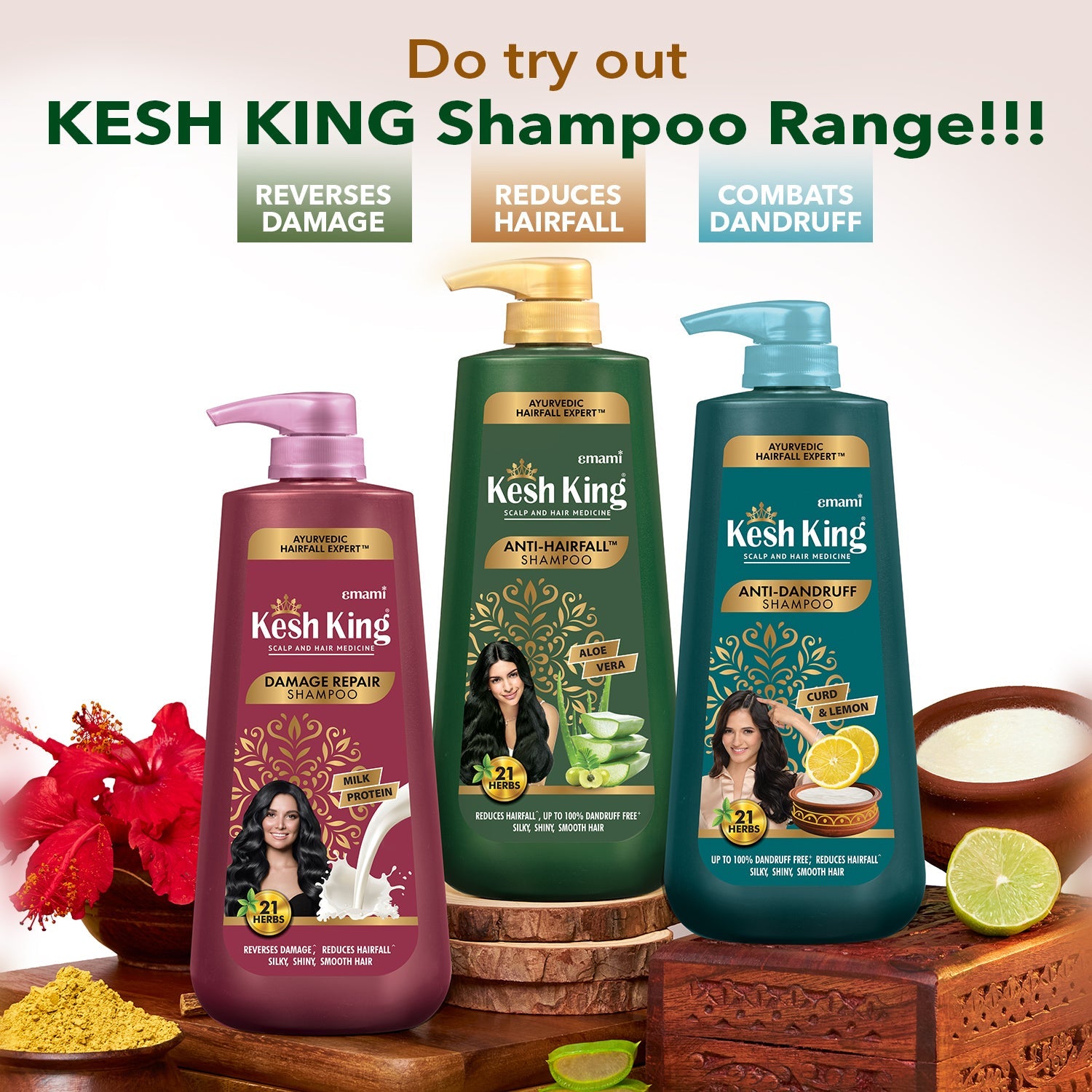 Kesh King Ayurvedic Damage Repair Shampoo 1L