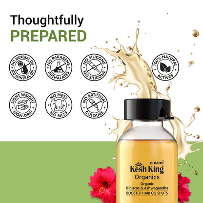 Kesh King Organics Neem, Bhringraj &amp; Tea Tree Booster Hair Oil Shots