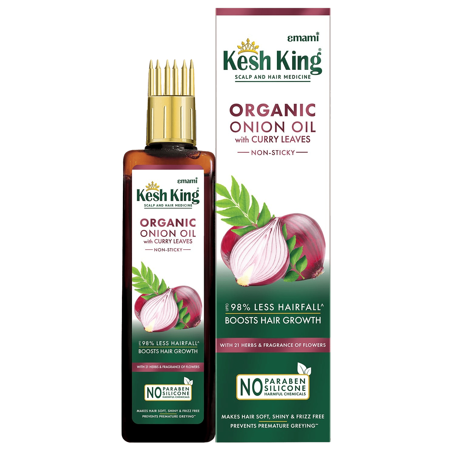 Kesh King Organic Onion Oil With Curry Leaves 200ml