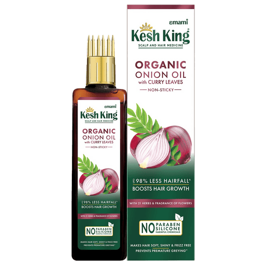 Kesh King Organic Onion Oil With Curry Leaves