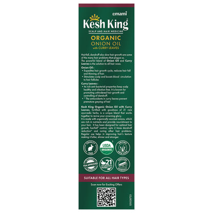 Kesh King Organic Onion Oil With Curry Leaves 100ml