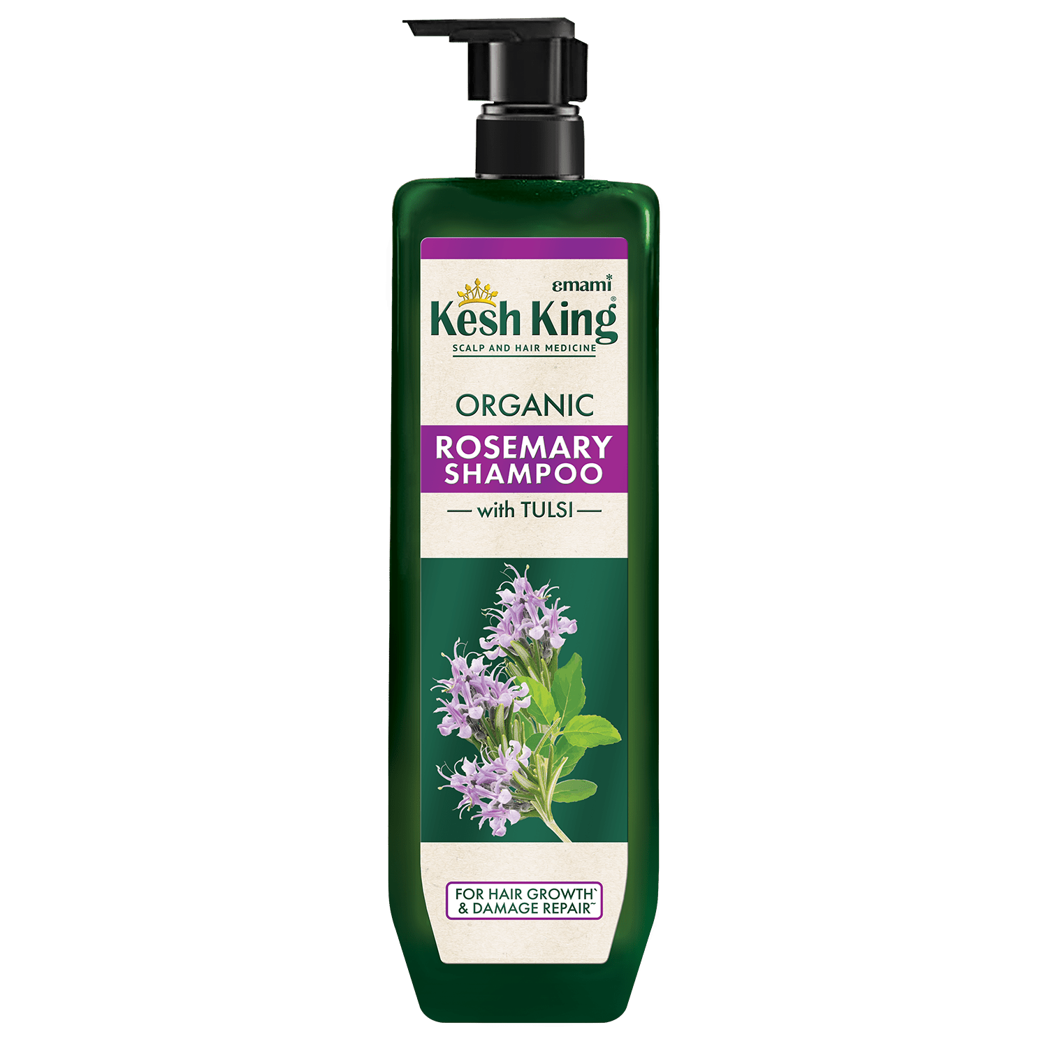 Kesh King Organic Rosemary Shampoo with Tulsi, anti hairfall shampoo for regular use, 300 ml