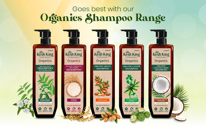 Kesh King Organics Argan Conditioner for Smooth and Shiny Hair, Ayurvedic Organic formula for frizz free bouncy hair, 200ml