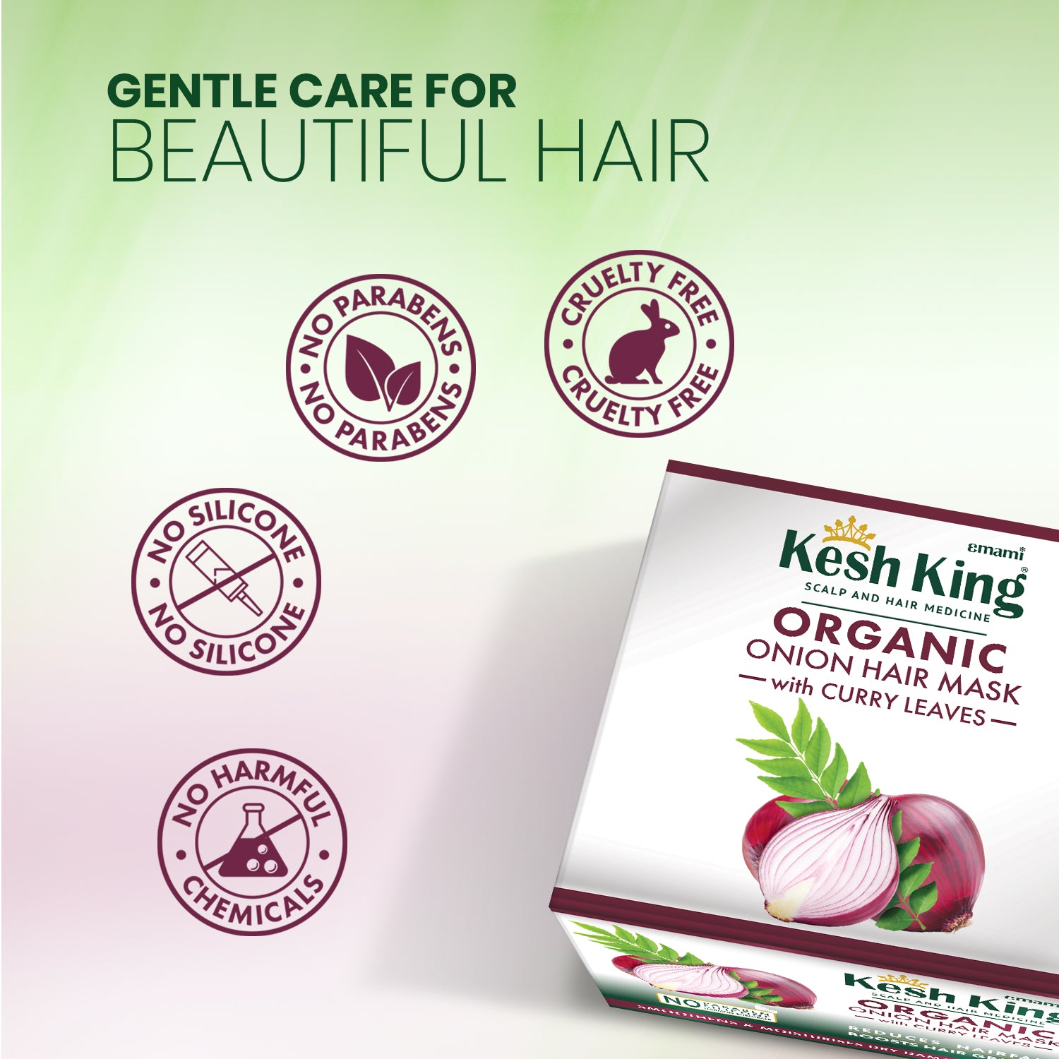 Kesh King Organic Onion Hair Mask With Curry Leaves - 200ml