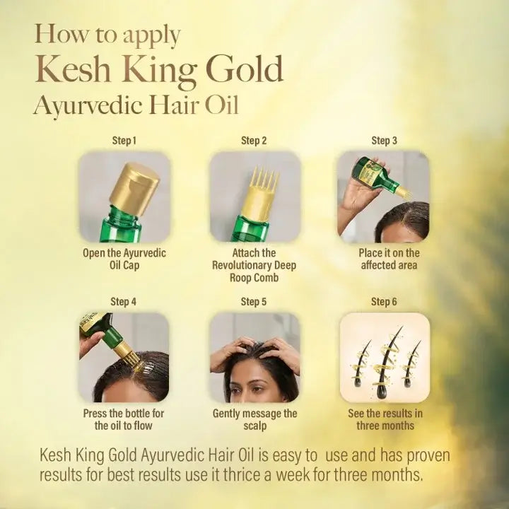Kesh King Gold Ayurvedic Oil how to use