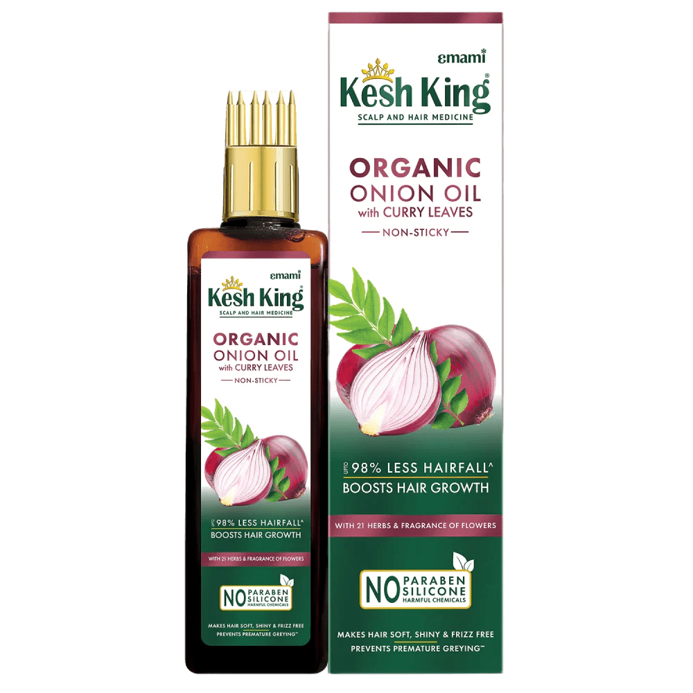 Kesh King Organic Onion Oil With Curry Leaves