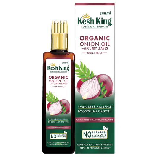 Kesh King Organic Onion Oil With Curry Leaves