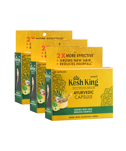 Kesh King Ayurvedic Hair Growth Capsule - Pack of 3 - (90 capsules)