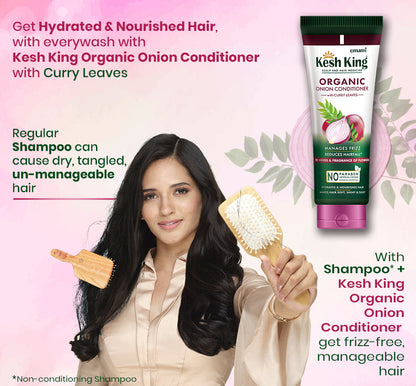 Kesh King Organic Onion Conditioner with Curry Leaves for hydrated and nourished hair 200ml