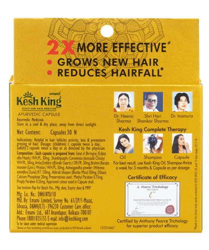 Kesh King Oil Shampoo Capsule Combo - 300ml + 30Nos