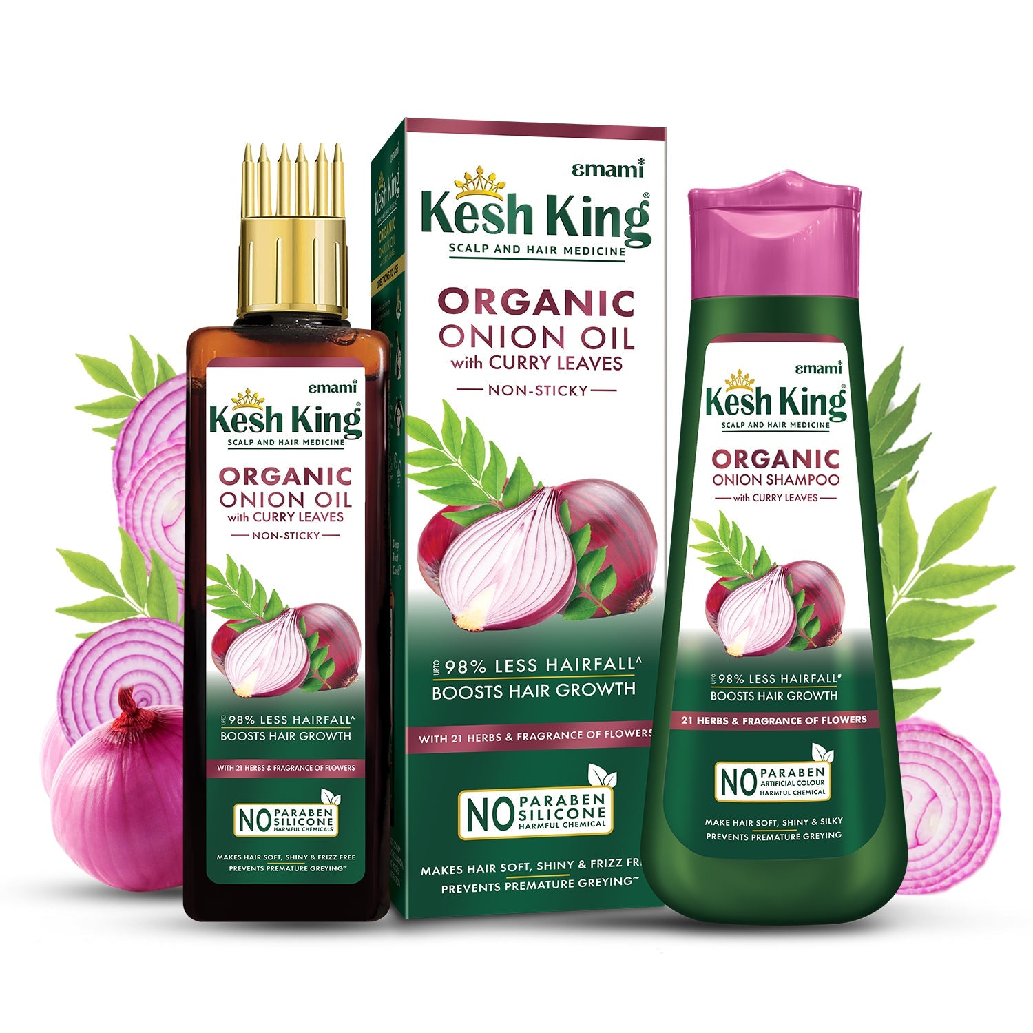 Kesh King Organic Onion Oil Shampoo Combo